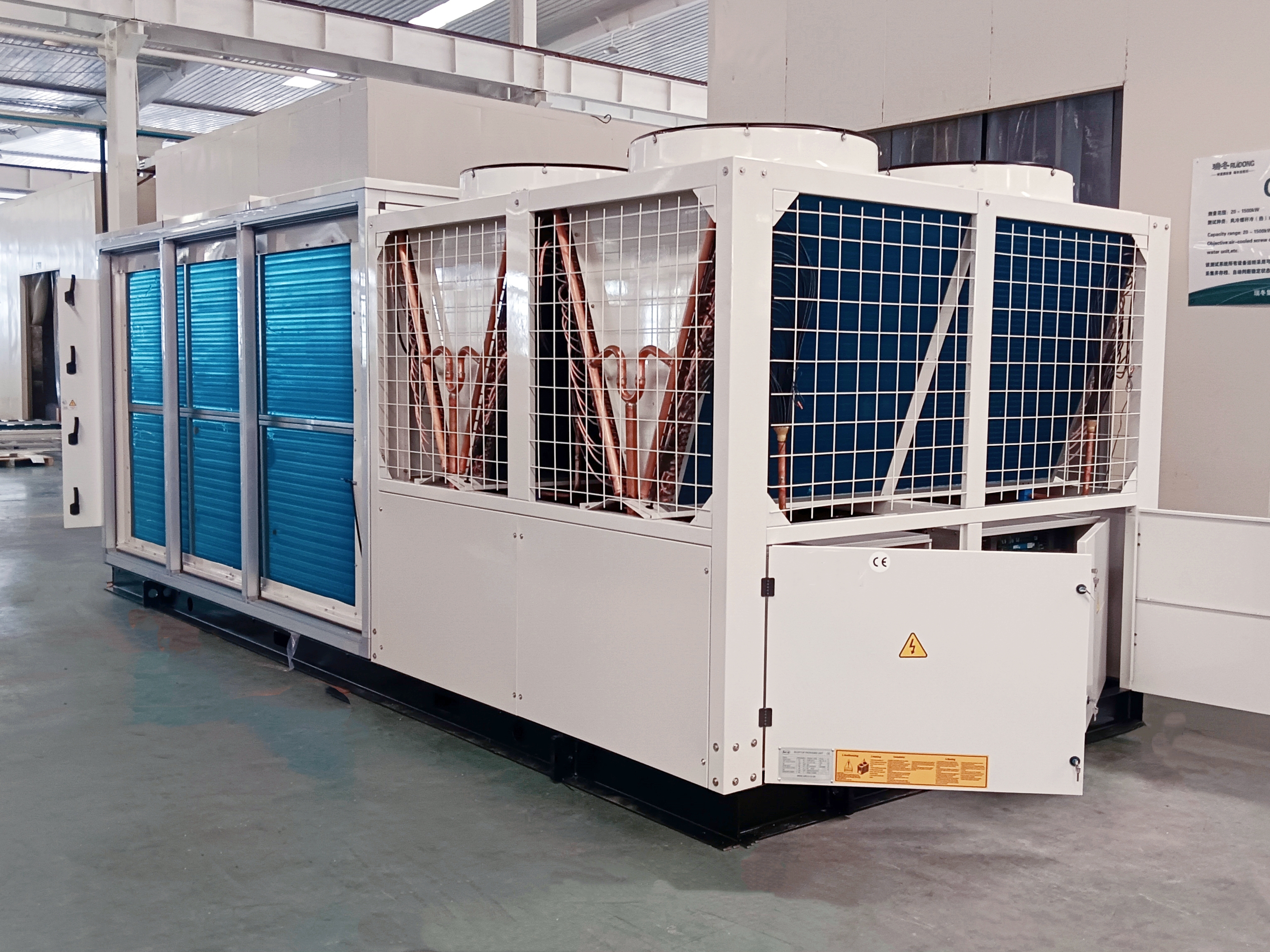 Ruidong commerciële airconditioning op het dak verpakte eenheden