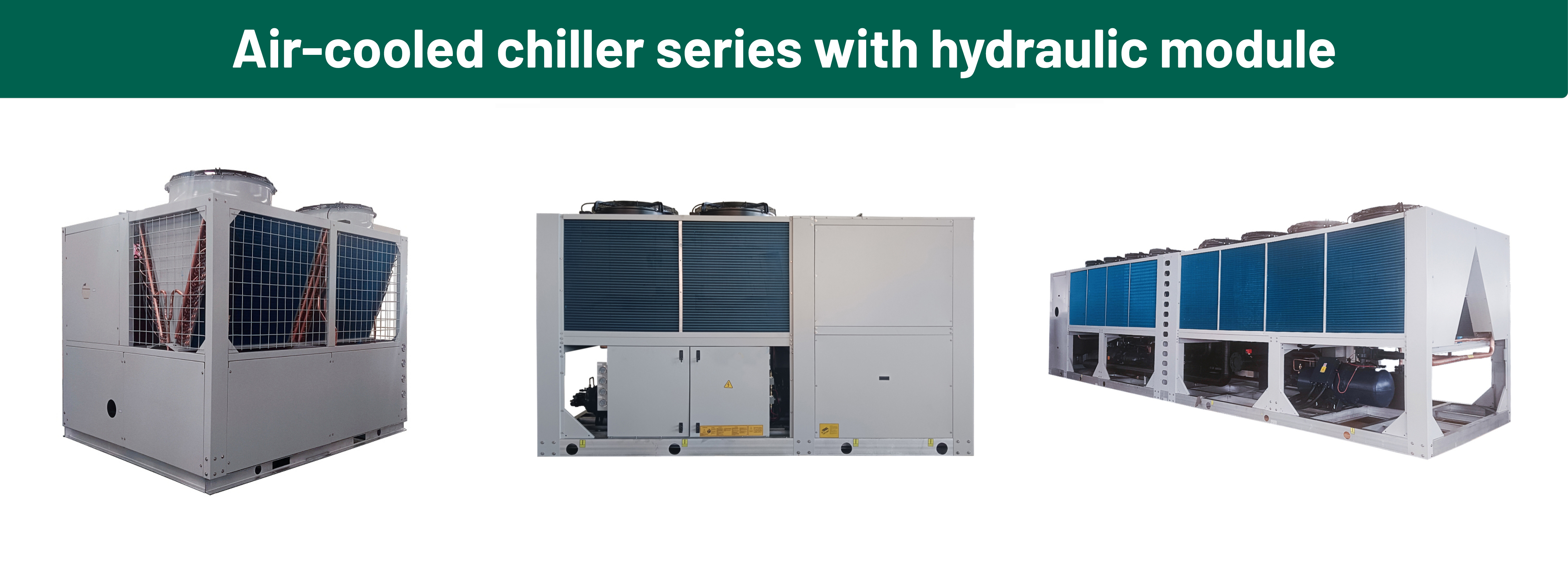 Serie 2 luchtgekoelde koelmachines met hydraulische module